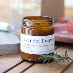 Lavender Rosemary 8oz Soy Wax Candle