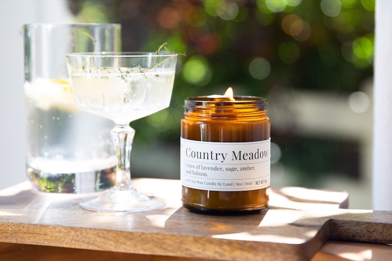 Country Meadow 8oz Soy Wax Candle image 1
