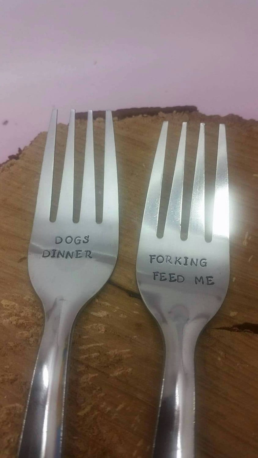 Personalised Pet Forks Feeding Dog Fork Cat Fork Funny Etsy UK