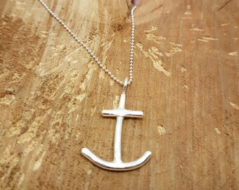 Anchor necklace, sterling silver, Handmade sterling Anchor, Silver Jewellery, Personalised Jewellery, Little anchor, nauticle necklace