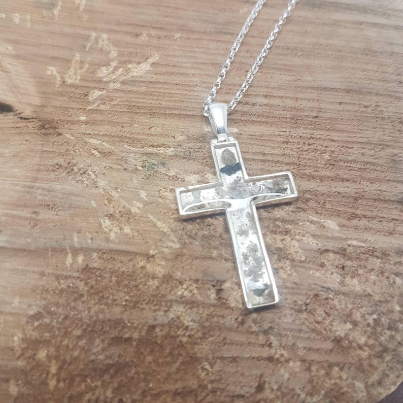 Cremation Necklace pet ashes Cross Necklace sterling silver Etsy