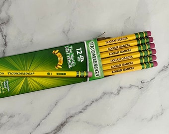 Engraved Pencils, Custom Pencils, Personalized Pencils, Ticonderoga pencils, Personalized Office Supplies, Personalized School Supplies