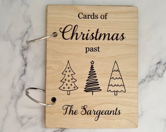 Cards of Christmas Past, Christmas Cards, Card Holder, Personalized Christmas Card Holder, Holiday Card, Card Holder Book, Card Storage