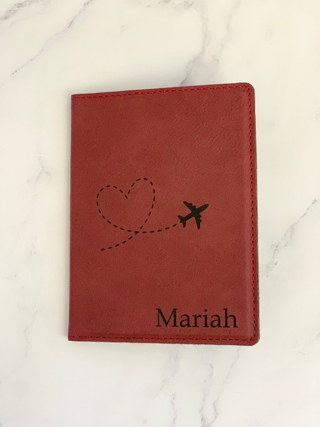 Personalized Vegan Passport Holder, Honeymoon Gifts for Couple, Custom