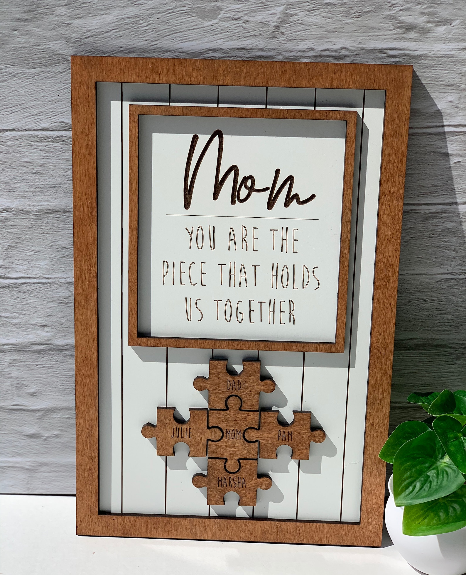 Mothers Day Puzzle Sign Personalized Mom Sign Piece That Etsy