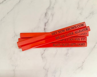 Personalized carpenter pencils, gift for dad for Father’s Day, gift for contractor, handyman gift, custom carpenter pencil, for birthday