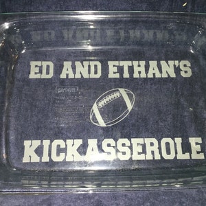 Gameday Kickasserole Pyrex Casserole Dish | Football Hostess Gift | Sports Glass Baking Dish