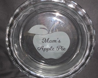 Mom's Apple Pie~ Easy Grab Glass Pyrex Pie Plate