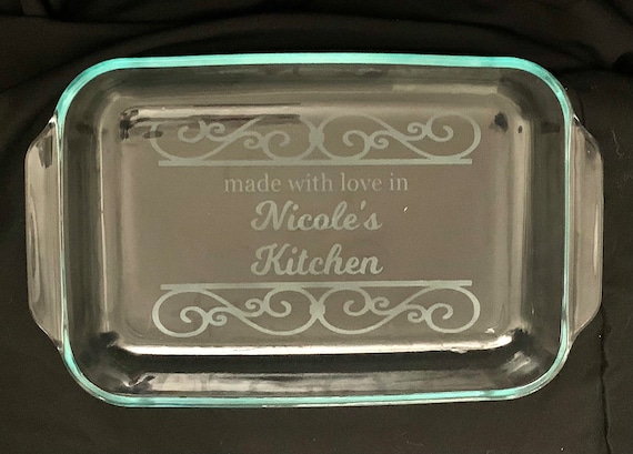  Casserole Baking Dish Personalized Etched Engraved Wedding Gift  Birthday Gift For Mom Baking Mothers Day Gift For Mom (Baker's Hat) :  Handmade Products
