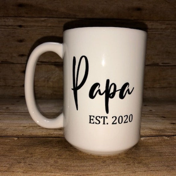 Papa coffee mug, Personalized papa gift, coffee mug for Fathers Day, papa mug, gift for papa, mug for him, grandpa coffee mug, grandpa gift