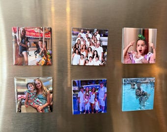 Custom Photo Magnets, Personalized Fridge Magnets, Printed Photo Magnet, Gift for Family & Friends
