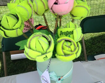 Tennis Ball Flowers (set of 3)