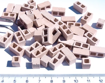 1:35 Maßstab Cinder Blocks 50 Stück, Beton Diorama Steine