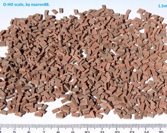 Miniaturziegel Aus Ton, Doppelhohl, Rot, 30 Mm, 50 Stück – Für Modellbau Im Maßstab 1:10
