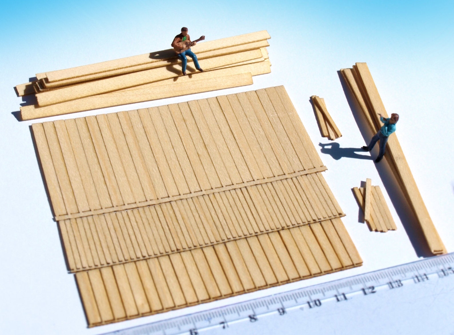 100pcs Laser Cut Wood Planks Ho O Scale Lumber General Etsy