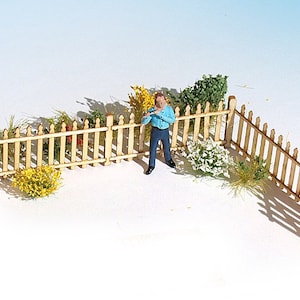 Miniature Picket Fence Kit HO OO scale diorama dollhouse railway model scenery
