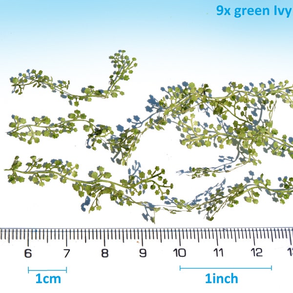 Miniature Ivy green creeper plants HO OO scale 1:87 1/72 model railway landscape for wargame dollhouse diorama