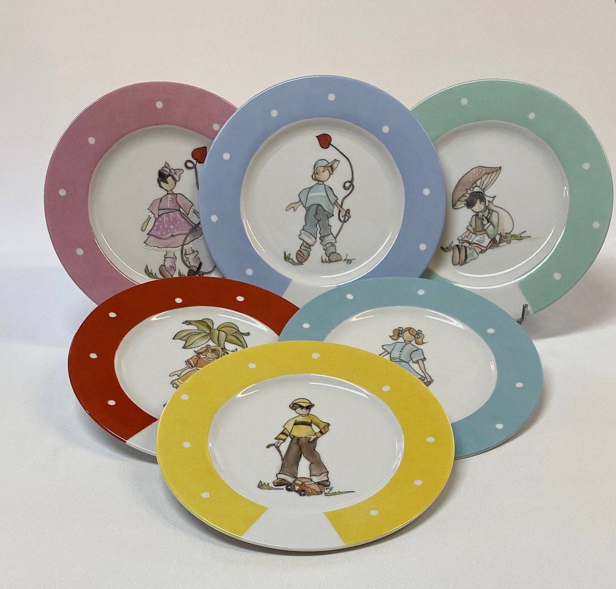 Assiette Personnalisée Enfant en Porcelaine Peinte à La Main