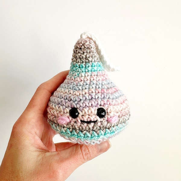 Crochet Hershey Kiss/Soft Plushie/Pink Blue Stuffed Valentine Toy/Hand Crocheted/Amigurumi Hershey Kiss/Desk Shelf Ornament/Valentine's Gift