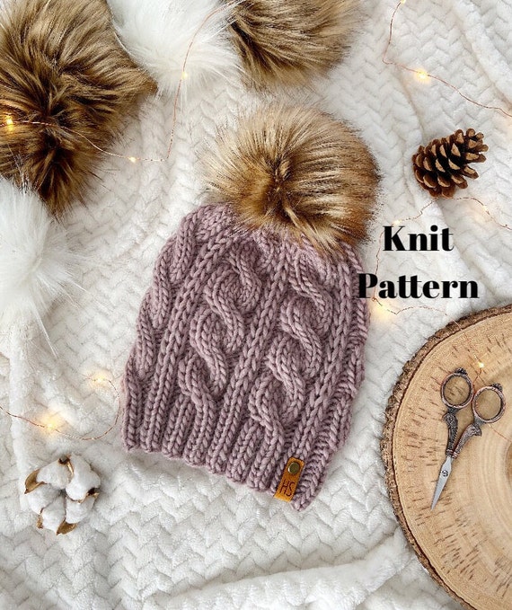 THE ETERNITY Beanie knitting Pattern instruction for 3 Yarn