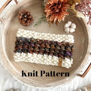 Breipatroon Riverbank-hoofdband: super volumineus garen, volwassen maat (digitale download)