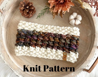 Riverbank Headband Knitting Pattern: Super Bulky Yarn, Adult Size (Digital Download)