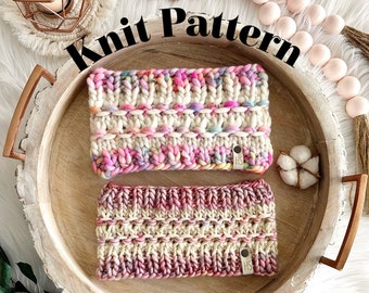 Revival Knitted Headband Pattern: Super Bulky Yarn Ear Warmer (Instant Download)