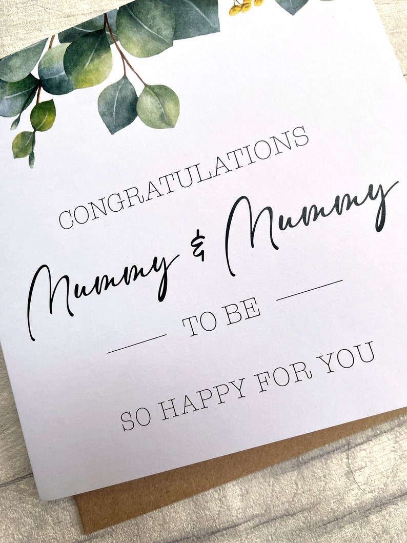 Carte future maman - Futurs parents - Couple homosexuel - Carte Vous êtes enceinte - Carte mère enceinte - Carte mère enceinte - Carte baby shower - Même sexe image 3