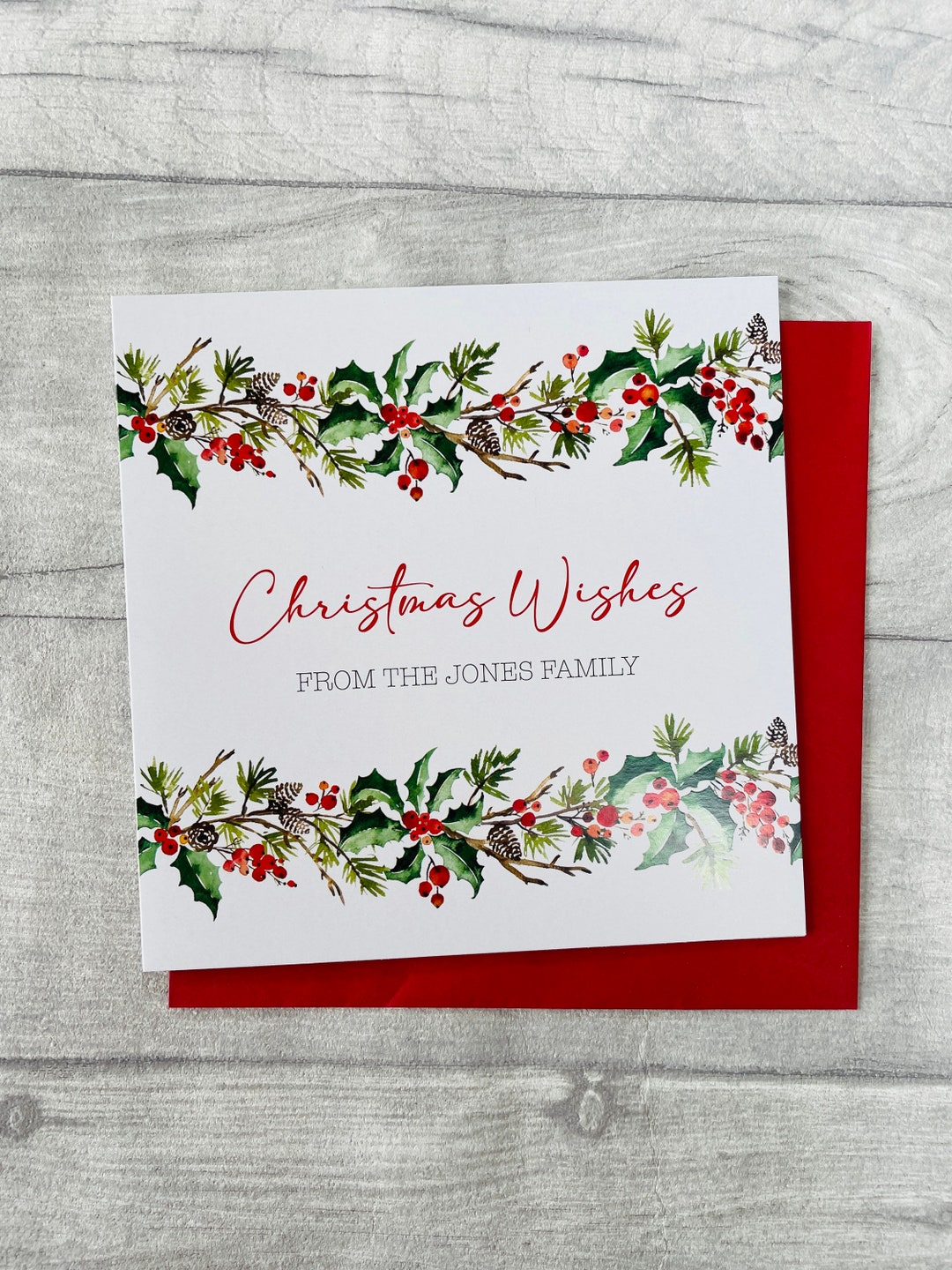 Pack 20 Personalised Christmas Cards Etsy UK