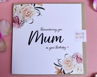 Carte du souvenir d'anniversaire de maman - en souvenir de maman le jour de son anniversaire - anniversaire de maman en retard - je pense à vous maman - carte du souvenir de maman