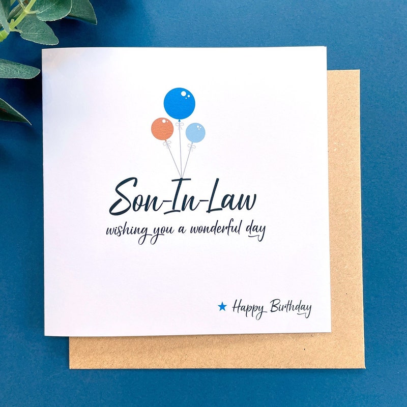 Son in Law Birthday Card - Etsy UK