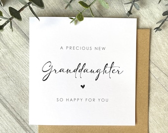 Carte petite-fille - carte nouveau bébé - carte petits-enfants - carte grands-parents - nouvelle carte grand-mère - nouvelle carte grand-père - carte bébé fille