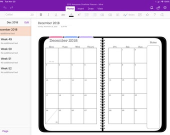 onenote planner etsy