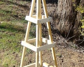 GARDEN TRELLIS OUTDOOR (Unpainted Save Money) Decor Obelisk Climbing Plants Tuteur Patio (Short Ver)