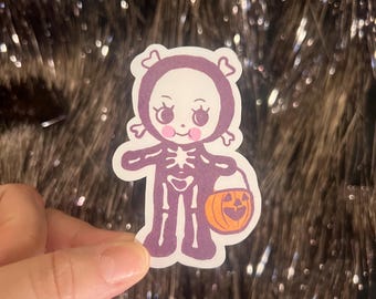 Skeleton Kewpie Sticker