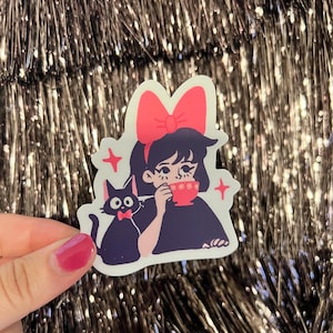 Kiki och Jiji-klistermärke
