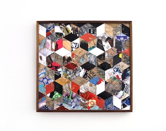 Arte de parede em mosaico gráfico de skate
