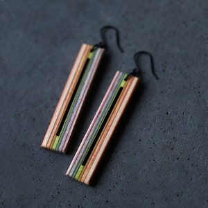 BAR Skateboard Dangle Earrings MULTICOLOUR