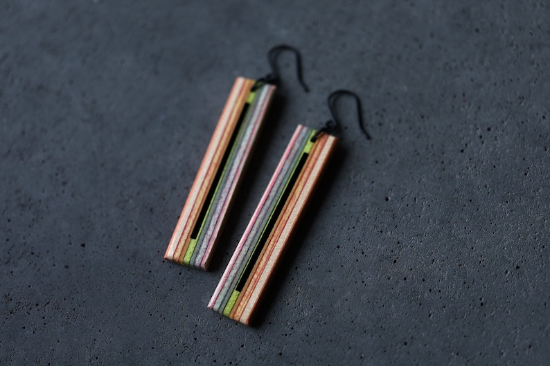 BAR Skateboard Dangle Earrings MULTICOLOUR