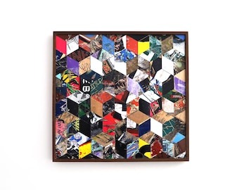 Arte de parede em mosaico gráfico de skate