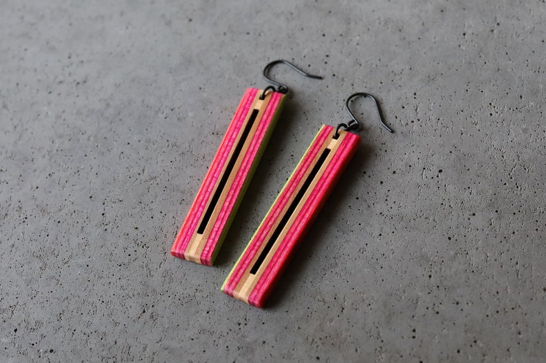 BAR Skateboard Dangle Earrings image 4