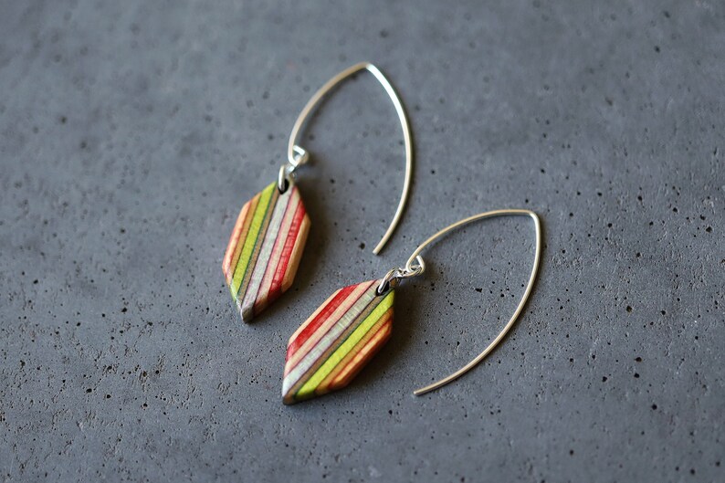 HEXALONG Skateboard Dangle Earrings MULTICOLOUR