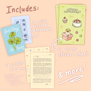 Sticker Pals Art Print & Sticker Club / Monthly Snail Mail Subscription / Human-made Artwork image 3