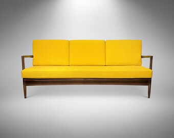 Vintage Danish Kofod Larsen for Selig Walnut Sofa - Mid Century Modern Scandinavian Furniture