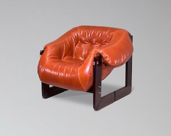 Restored Percival Lafer MP-97 Rosewood and Leather Lounge Chair - Mid Century Modern Vintage Brazilian Furniture