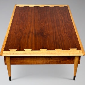 Restored Lane Acclaim Plateau Coffee Table With Drawer Mid Century Modern Danish Style Adjustable Coffee Table image 6