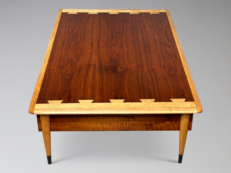 Restored Lane Acclaim Plateau Coffee Table With Drawer Mid Century Modern Danish Style Adjustable Coffee Table image 6