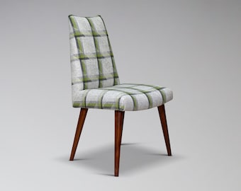 Danish Modern Teak Desk Chair | Restored Scandinavian Accent Chair with Wool Upholstery | Mid Century Office Seating