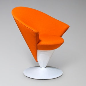 Restored Adrian Pearsall Swivel Cone Chair for Craft Associates Model 2353-C Mid Century Modern Vintage Space Age Retro Atomic Furniture image 6