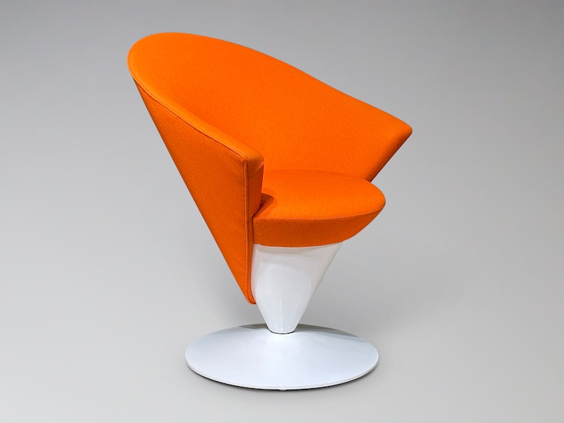 Restored Adrian Pearsall Swivel Cone Chair for Craft Associates Model 2353-C Mid Century Modern Vintage Space Age Retro Atomic Furniture image 6